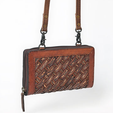 American Darling Crossbody Genuine Leather Weaved Women Bag Western Handbag Purse